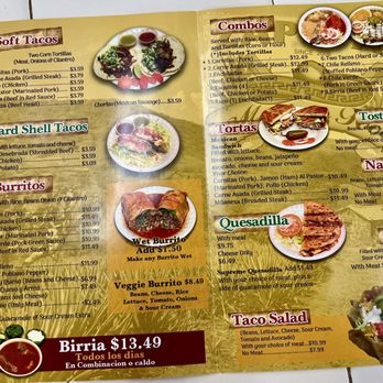 Zapopan Mexican Food menu 1
