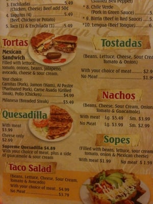 Zapopan Mexican Food menu 3