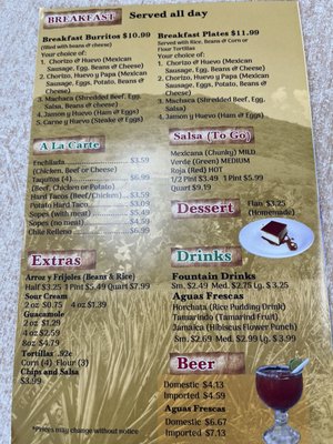 Zapopan Mexican Food menu 2